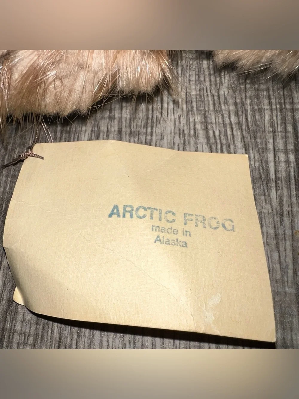 Vintage Arctic Frog Fur Plush Cheryl’s Custom Furs Handmade Alaska RARE